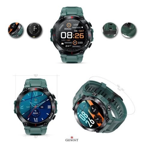 Smartwatch GIEWONT Pionier GPS GW460-2 - Sea Green