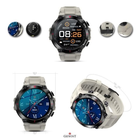 Smartwatch GIEWONT Pionier GPS GW460-3 - Light Stone