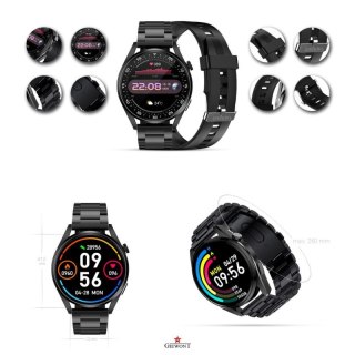 Smartwatch GIEWONT Vertex SmartCall GW450-1 Carbon/Carbon Silikon