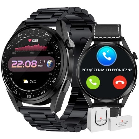 Smartwatch GIEWONT Vertex SmartCall GW450-2 Carbon/Carbon Leather