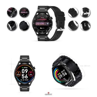 Smartwatch GIEWONT Vertex SmartCall GW450-2 Carbon/Carbon Leather