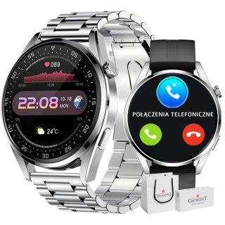 Smartwatch GIEWONT Vertex SmartCall GW450-4 Silver/Carbon Silikon