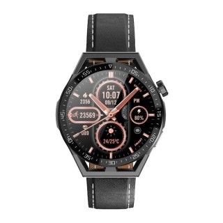 Smartwatch Rubicon RNCE88-1 Czarny- Czarny Pasek Silikonowy + Czarny Pasek Skórzany