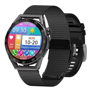 Smartwatch Rubicon RNCE88-2 Czarny- Czarny Pasek Silikonowy + Czarna Bransoleta