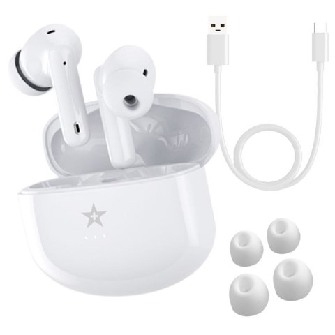 Słuchawki bezprzewodowe GIEWONT RealSound PRO ANC ENC GWS800-2 Białe