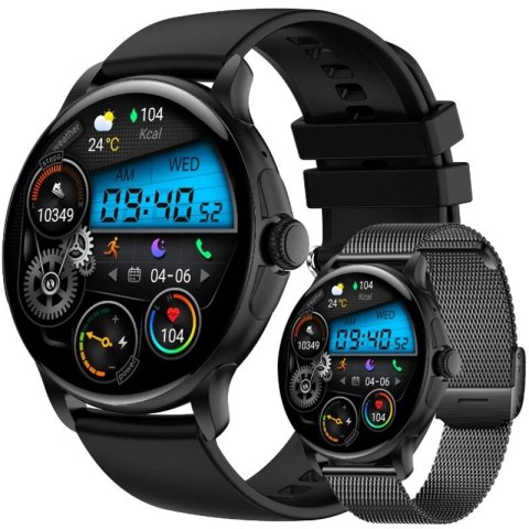 Smartwatch Damski Rubicon RNCF35 BLACK Bransoleta + Pasek