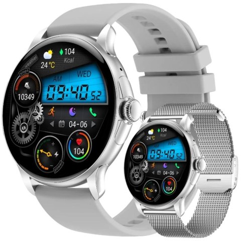 Smartwatch Damski Rubicon RNCF35 SILVER Bransoleta + Pasek