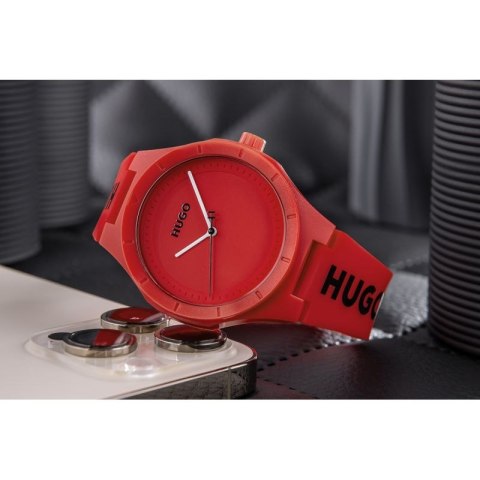 Zegarek Męski HUGO Lit For Him Red 1530346 + BOX