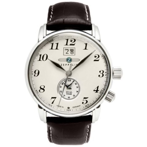 Zegarek Męski ZEPPELIN LZ127 Graf Zeppelin Dual Time 7644-5 + BOX