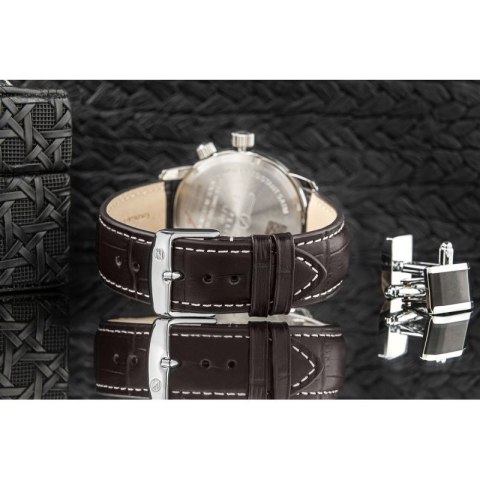 Zegarek Męski ZEPPELIN LZ127 Graf Zeppelin Dual Time 7644-5 + BOX