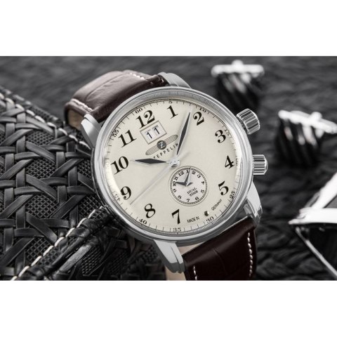 Zegarek Męski ZEPPELIN LZ127 Graf Zeppelin Dual Time 7644-5 + BOX