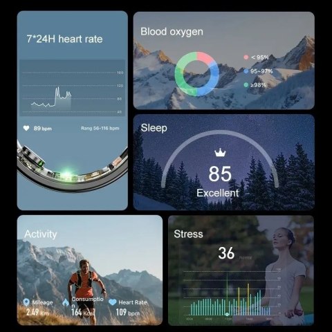 Smart Ring RUBICON R6 Deep Grey SIZE-10(US) SMARUB324