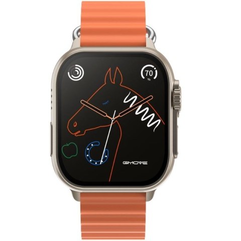 Smartwatch Męski RUBICON RNCF17 Tytan/Orange SMARUB269