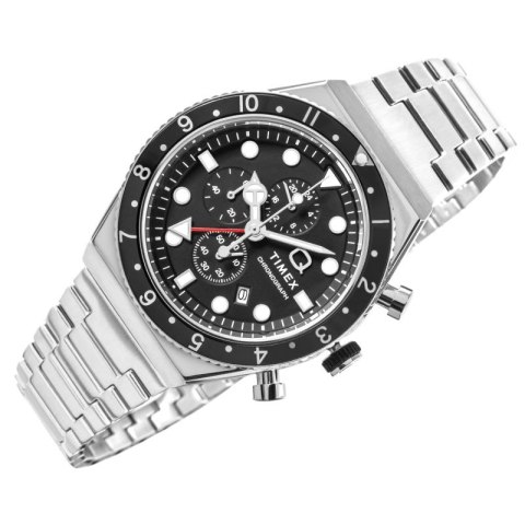 Zegarek Męski TIMEX Q Timex 3-Time Zone Chronograph TW2V69800 + BOX