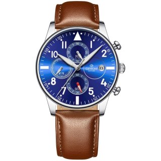 Zegarek Męski Giewont Chronograph Sapphire Brązowo Niebieski GW5630-A6