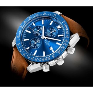 Zegarek Męski Giewont Chronograph Sapphire Brązowo Niebieski GW8720-A2