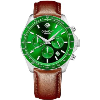 Zegarek Męski Giewont Chronograph Sapphire Brązowo Zielony GW3520-A6