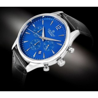Zegarek Męski Giewont Chronograph Sapphire Czarno Niebieski GW6310-A3