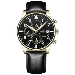 Zegarek Męski Giewont Chronograph Sapphire Czarno Złoty GW5630-A4