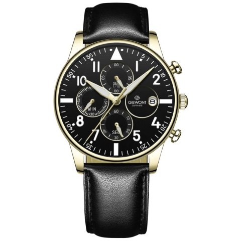 Zegarek Męski Giewont Chronograph Sapphire Czarno Złoty GW5630-A4