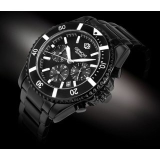 Zegarek Męski Giewont Chronograph Sapphire Czarny GW3970-B4