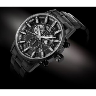 Zegarek Męski Giewont Chronograph Sapphire Czarny GW4580-B1