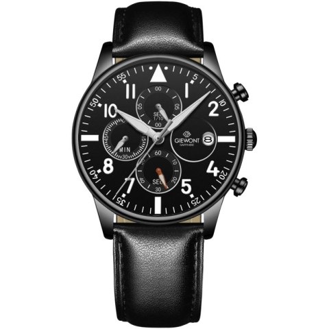 Zegarek Męski Giewont Chronograph Sapphire Czarny GW5630-A1