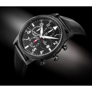 Zegarek Męski Giewont Chronograph Sapphire Czarny GW5630-A1