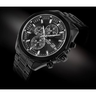 Zegarek Męski Giewont Chronograph Sapphire Czarny GW7290-B1