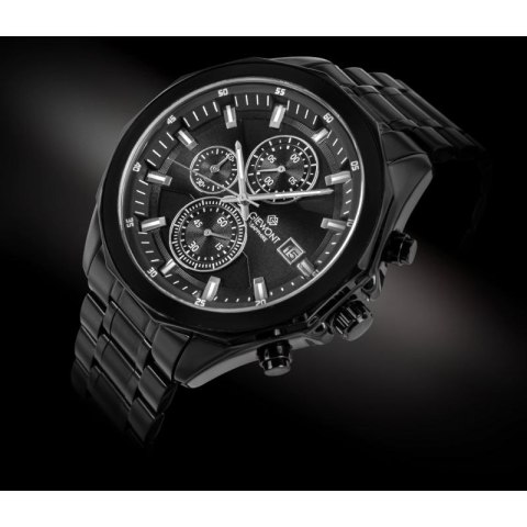 Zegarek Męski Giewont Chronograph Sapphire Czarny GW7290-B1