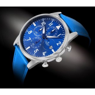 Zegarek Męski Giewont Chronograph Sapphire Niebieski GW5630-A5