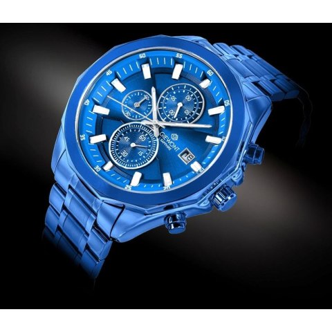 Zegarek Męski Giewont Chronograph Sapphire Niebieski GW7290-B5