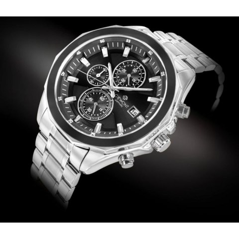 Zegarek Męski Giewont Chronograph Sapphire Srebrny GW7290-B2