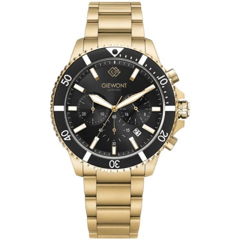 Zegarek Męski Giewont Chronograph Sapphire Złoto Czarny GW3970-B7