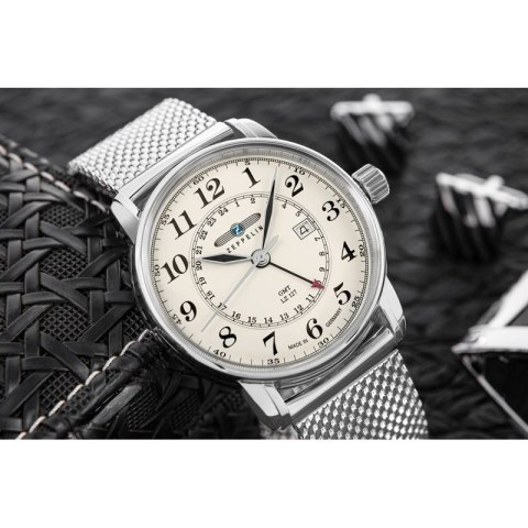 Zegarek Męski ZEPPELIN LZ127 Graf Zeppelin GMT 7642M-5 + BOX