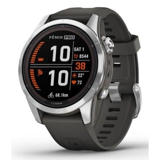 Zegarek sportowy Garmin Fenix 7S Pro Solar Silver SS Grapphite