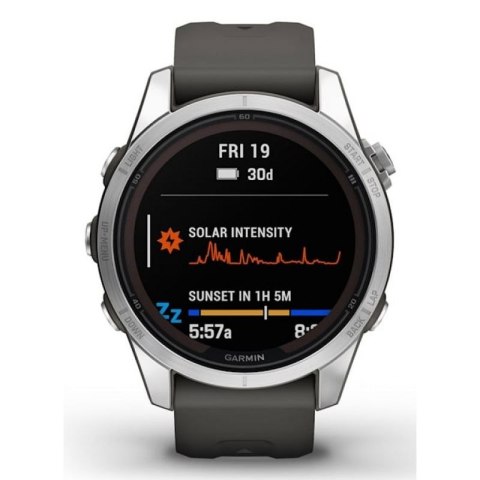 Zegarek sportowy Garmin Fenix 7S Pro Solar Silver SS Grapphite