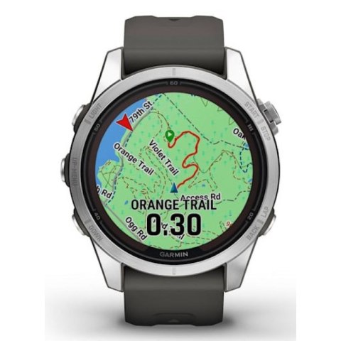 Zegarek sportowy Garmin Fenix 7S Pro Solar Silver SS Grapphite
