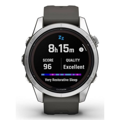 Zegarek sportowy Garmin Fenix 7S Pro Solar Silver SS Grapphite