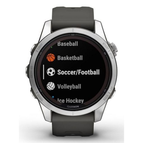 Zegarek sportowy Garmin Fenix 7S Pro Solar Silver SS Grapphite