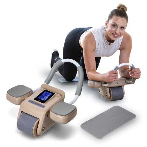 Automatyczne koło do ćwiczeń mięśni brzucha KA08 z wyświetlaczem LCD i ładowaniem HMS