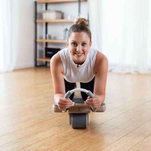 Automatyczne koło do ćwiczeń mięśni brzucha KA08 z wyświetlaczem LCD i ładowaniem HMS