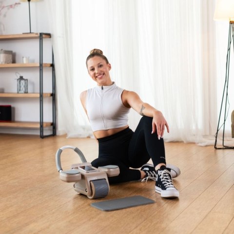 Automatyczne koło do ćwiczeń mięśni brzucha KA08 z wyświetlaczem LCD i ładowaniem HMS