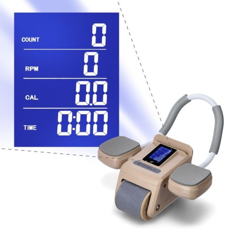 Automatyczne koło do ćwiczeń mięśni brzucha KA08 z wyświetlaczem LCD i ładowaniem HMS