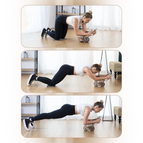 Automatyczne koło do ćwiczeń mięśni brzucha KA08 z wyświetlaczem LCD i ładowaniem HMS