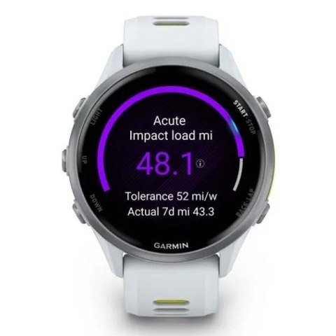 Zegarek sportowy Garmin Forerunner 970 Whitestone/Amp Yellow