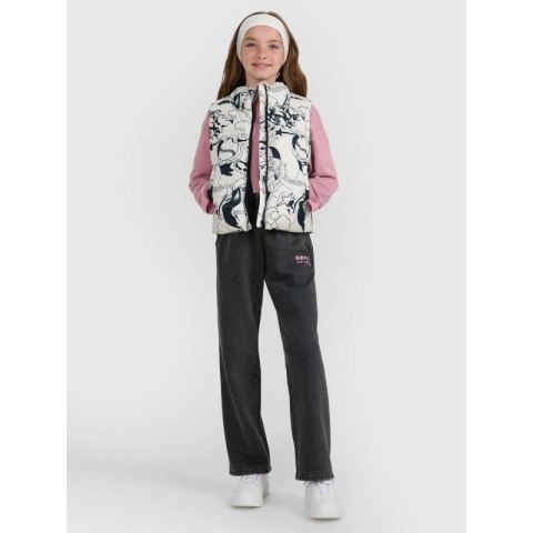 Bezrękawnik puchowy z wypełnieniem syntetycznym dziewczęcy 4F 4FJRAW25TVJAF320-11A