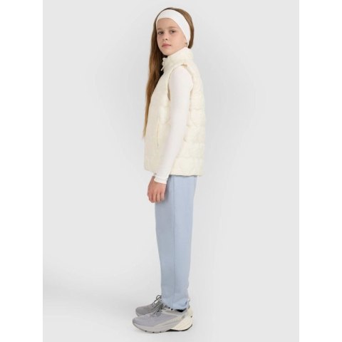 Bezrękawnik puchowy z wypełnieniem syntetycznym dziewczęcy 4F 4FJRAW25TVJAF323-11S