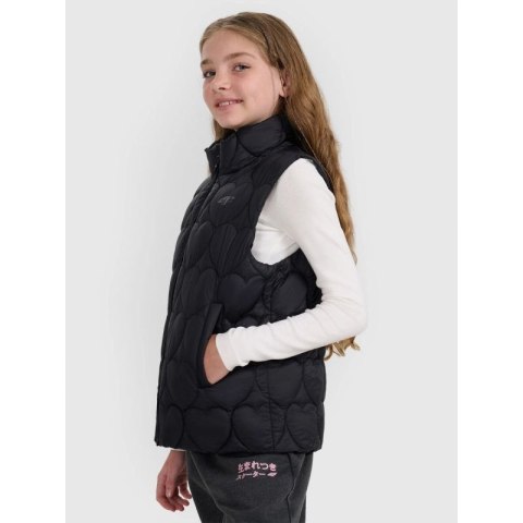 Bezrękawnik puchowy z wypełnieniem syntetycznym dziewczęcy 4F 4FJRAW25TVJAF323-20S
