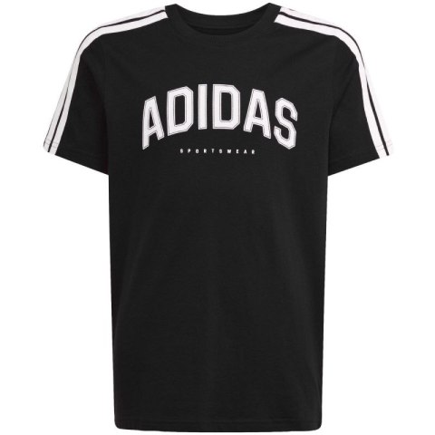 Koszulka dla dzieci adidas Codes Collegiate Graphic Tee czarna JL6139
